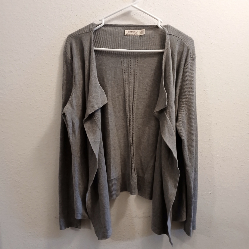 Faded Glory Shrug Women's Size L Heather Grey